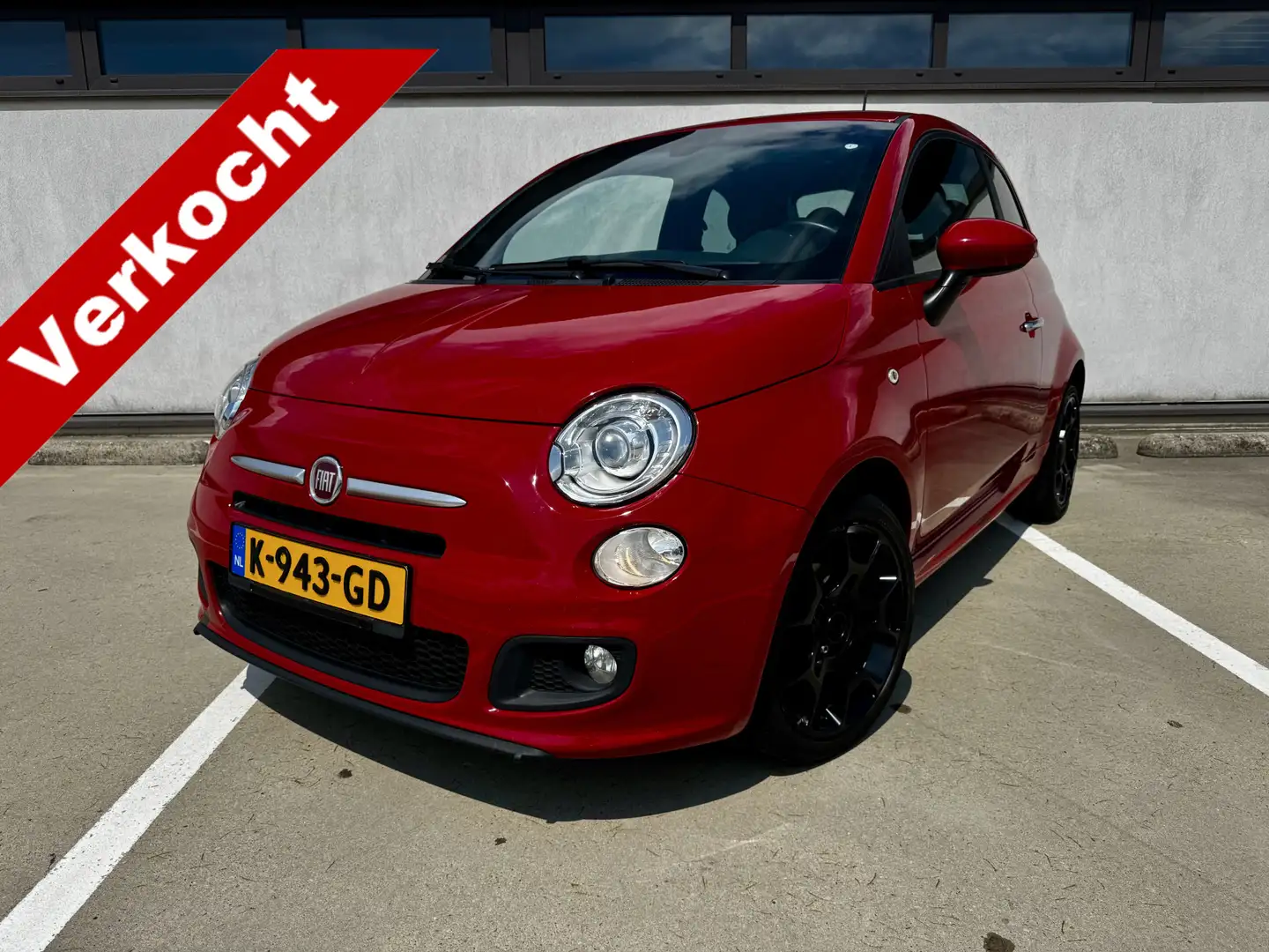 Fiat 500 1.2 S Lounge | Leer | 16"| Airco | Bleu-Tooth | Ni Rojo - 1