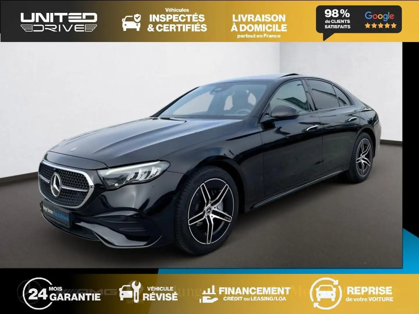 Mercedes-Benz E 300 E 300 e + Hybrid EQ - BVA 9G-Tronic BERLINE - BM 214 AMG Line - BVA Noir - 1