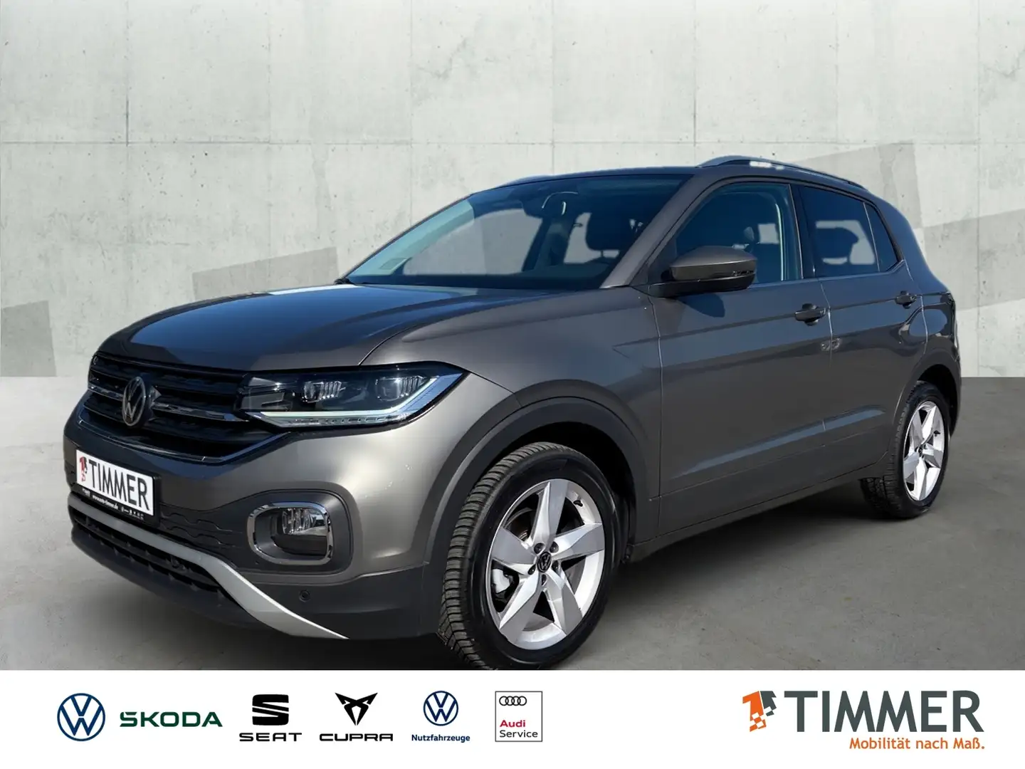 Volkswagen T-Cross 1.0 TSI STYLE *LED *ACC *NAVI *SHZ *DAB+ * Grigio - 1