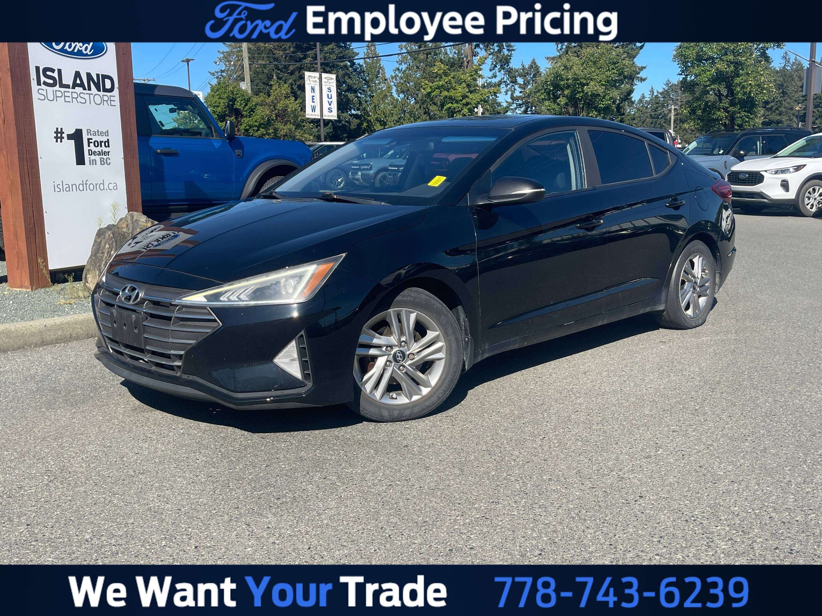 Black 2019 Hyundai Elantra Sedan  Automatic