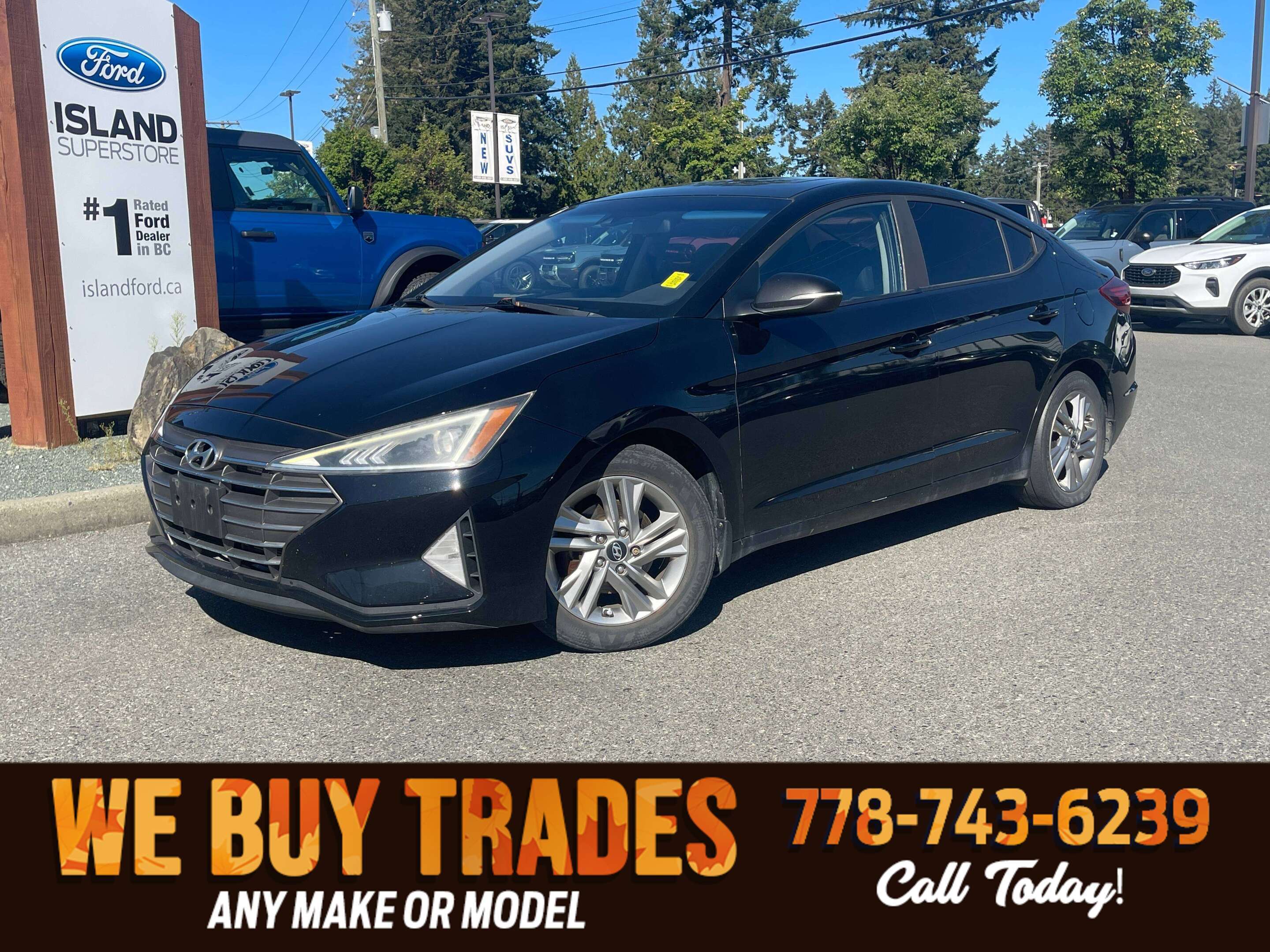 Black 2019 Hyundai Elantra Sedan Automatic