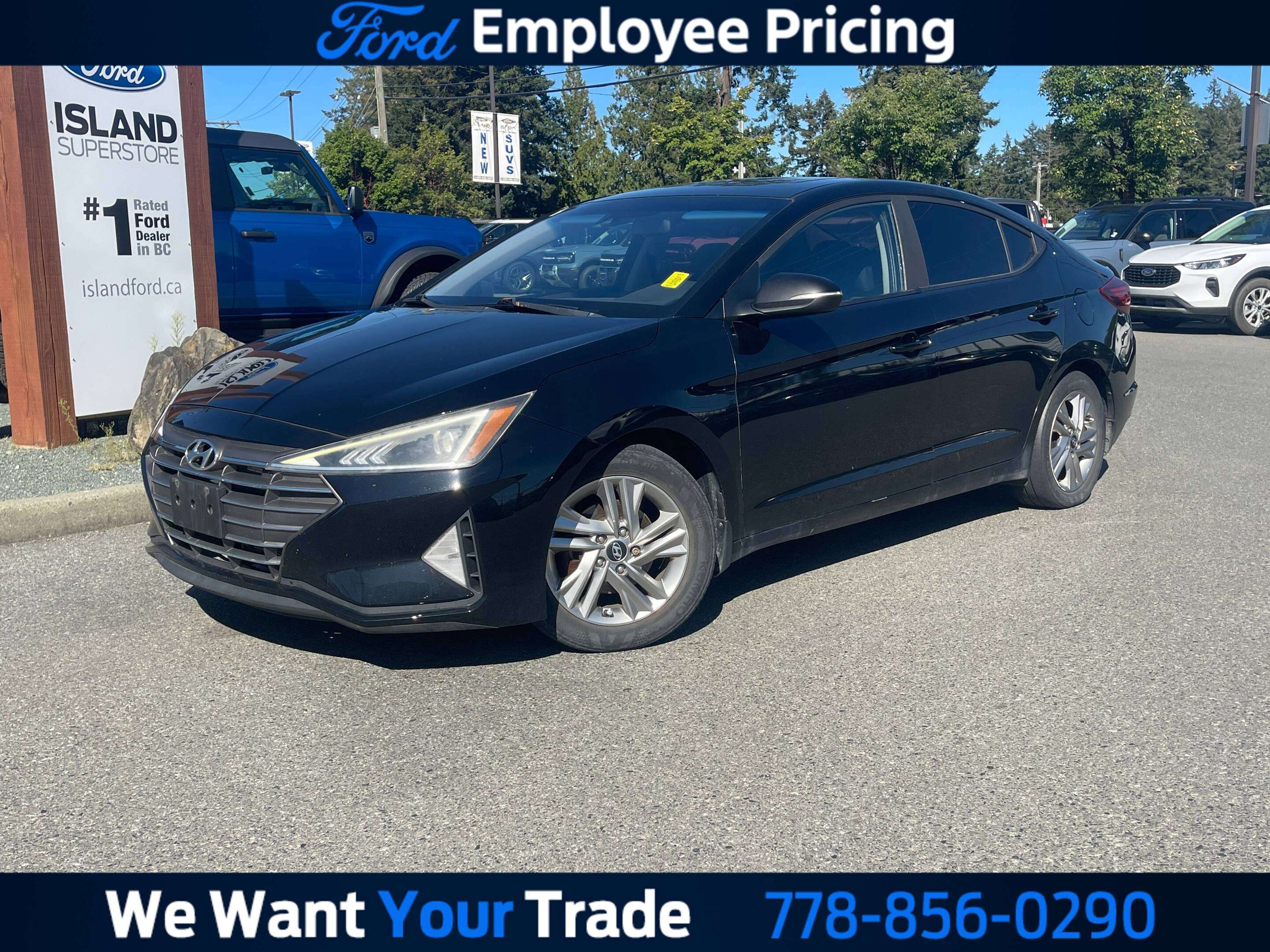 Black 2019 Hyundai Elantra Sedan Automatic
