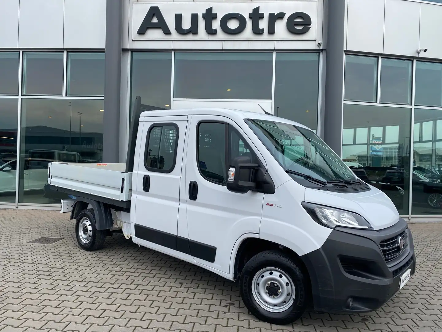 Fiat Ducato 7 posti doppia cabina CASSONE Bianco - 1