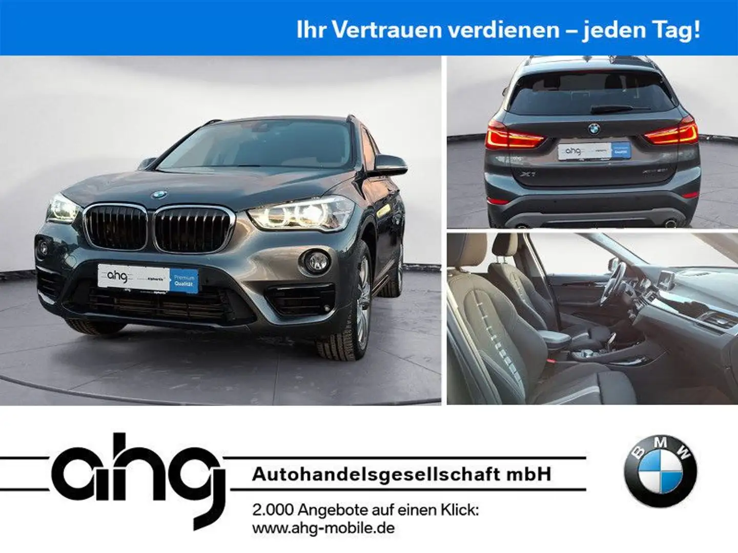 BMW X1 xDrive20i Sport Line Steptronic AHK Head Up S Grau - 1