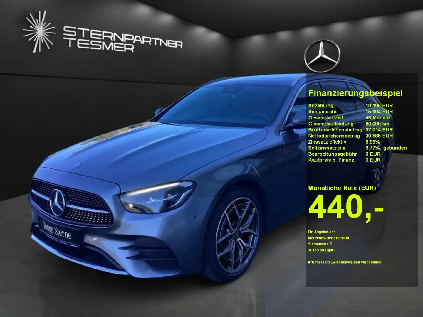 Mercedes-Benz E 220 d T +AMG+MBUX+KAMERA+SDach+WIDE+AHK+NAVI Grijs - 1