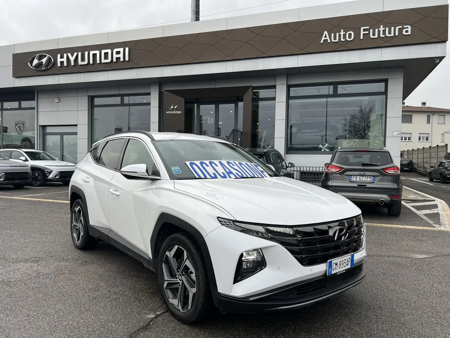 Hyundai TUCSON Tucson 1.6 HEV aut.Exellence CON GANCIO TRAINO Blanc - 1