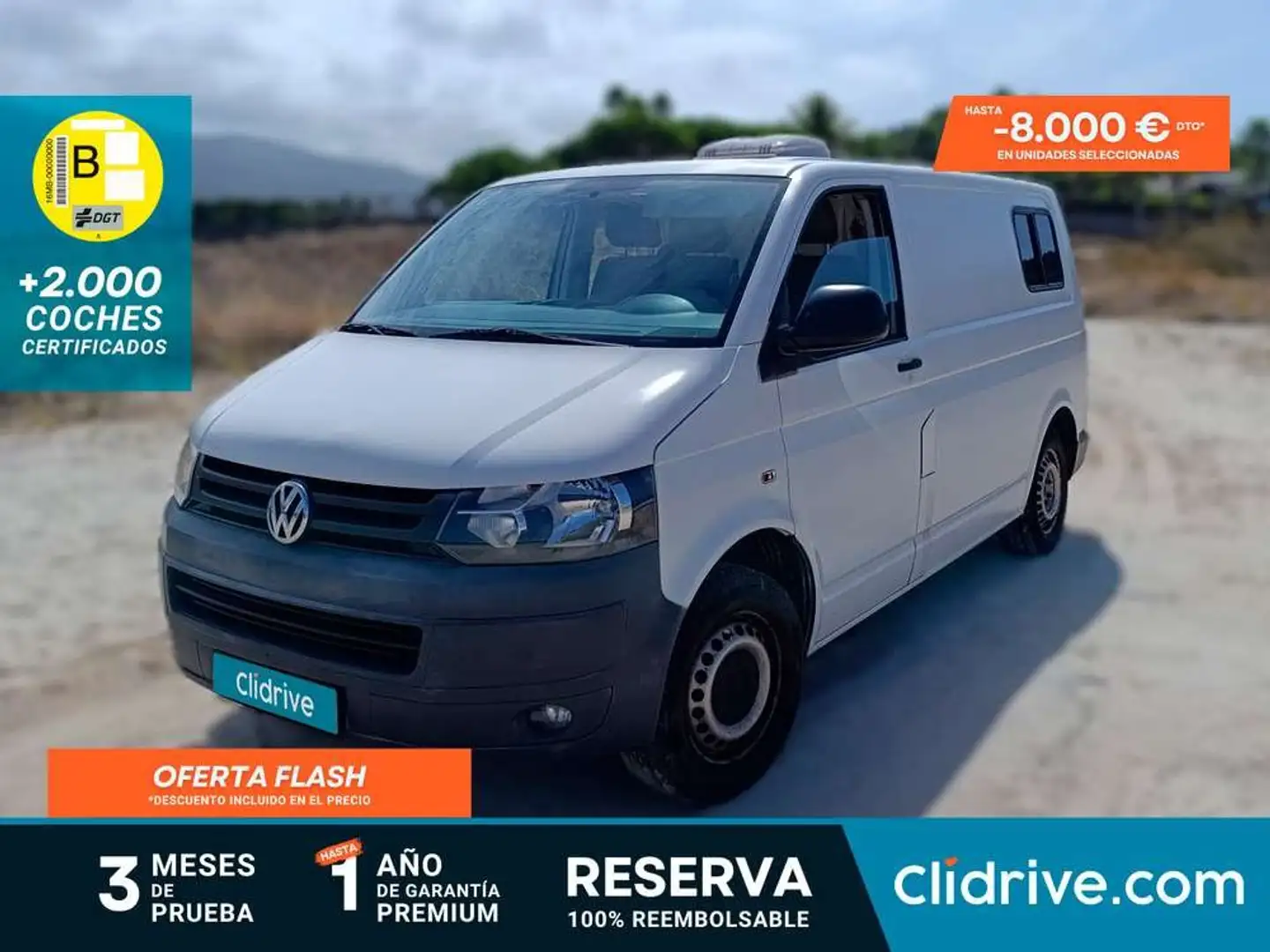 Volkswagen Transporter Furgón Largo T.Normal 2.0 TDI 84cv 2.8T Blanc - 1