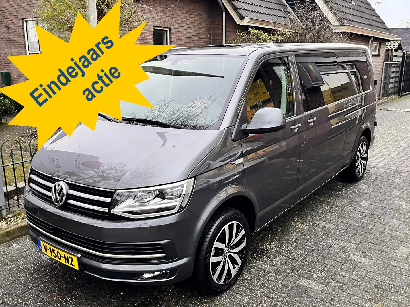 Volkswagen T6 Transporter 2.0 TDI L2H1 DC Highline Dubbel Cabine/Automaat/Ze Grijs - 1