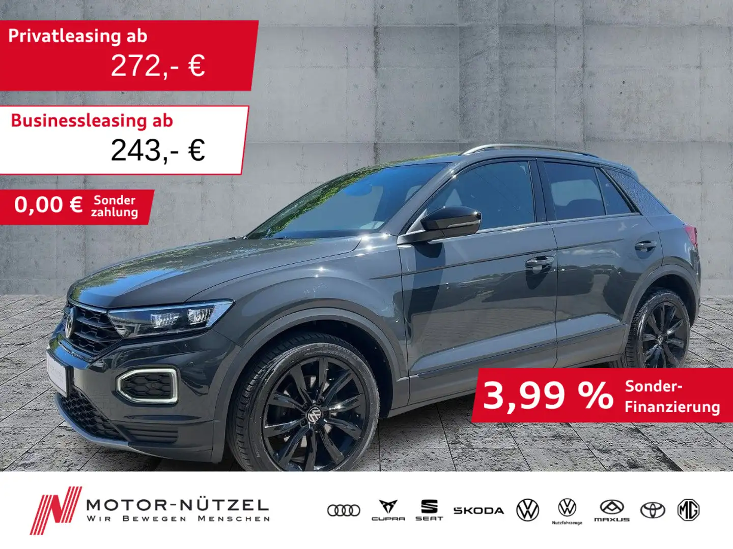 Volkswagen T-Roc 2.0 TDI DSG SPORT BLACK STYLE LED+SHZ+STHZ Gris - 1