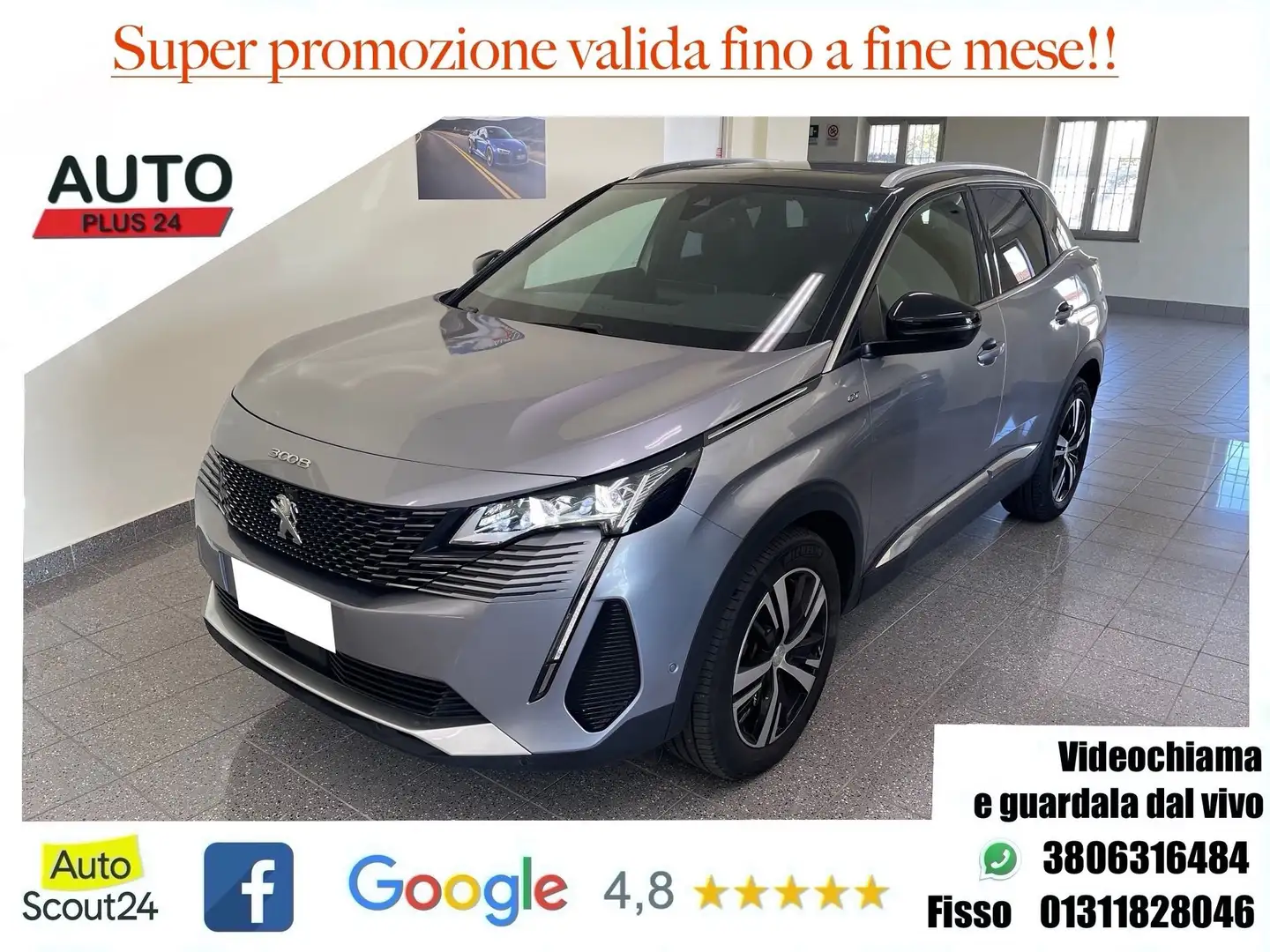 Peugeot 3008 PureTech Turbo 130 S&S GT CON PROMO PLUS Grigio - 1
