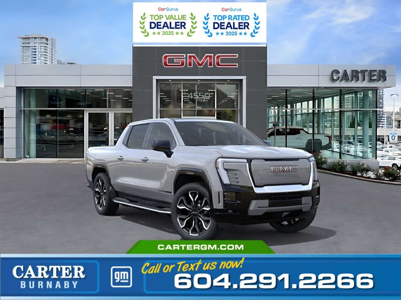 Gray 2026 GMC Sierra EV Pickup Truck All-Wheel Drive 1-Speed Automatic