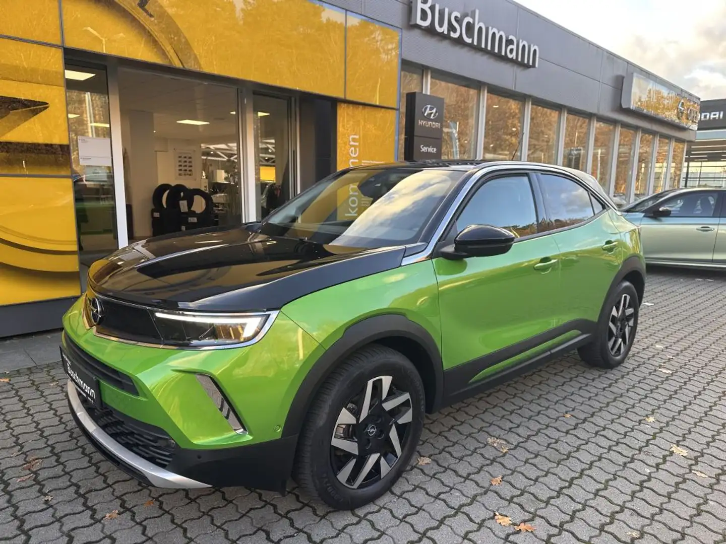 Opel Mokka-E Elegance +3 phasig+11kw OBC+RFK+ Grün - 1