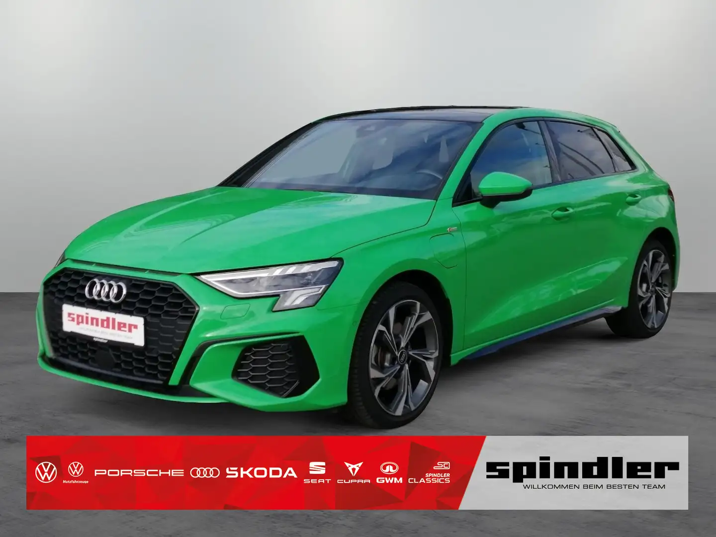 Audi A3 S-Line 40TFSIe Stronic Pano LED 18" Grün - 1