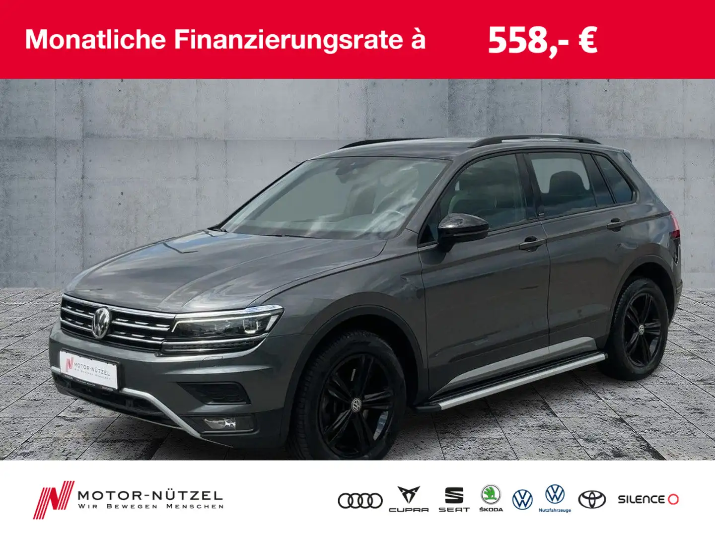Volkswagen Tiguan 2.0 TSI DSG CL LED+NAVI+APP+AID+SHZ+DAB Grijs - 1