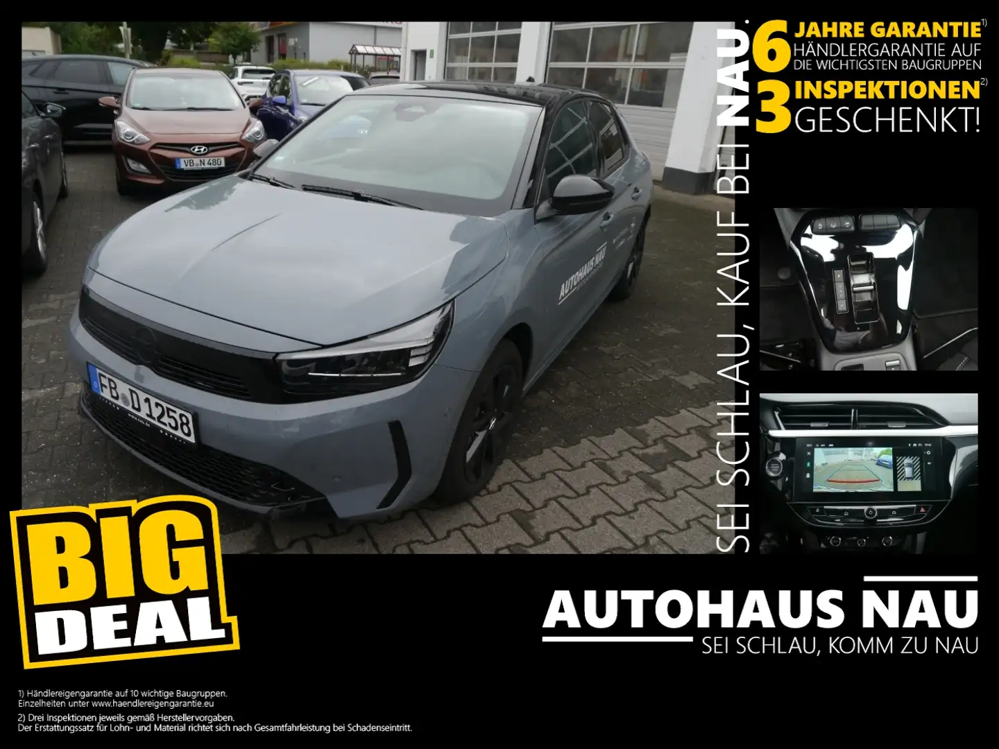 Opel Corsa F 1.2 Turbo GS LED+Navi+SHZ+Fernlichtass. Grau - 1