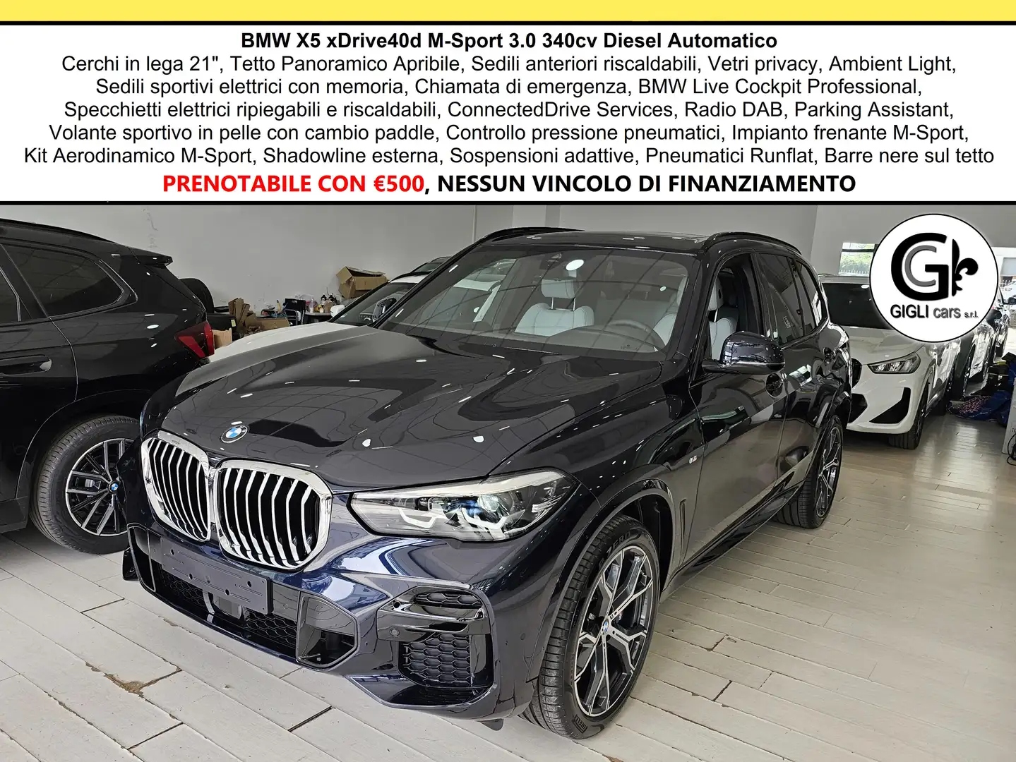 BMW X5 XDrive 40d mhev 48V M-Sport auto TETTO LED CAMERA Nero - 1