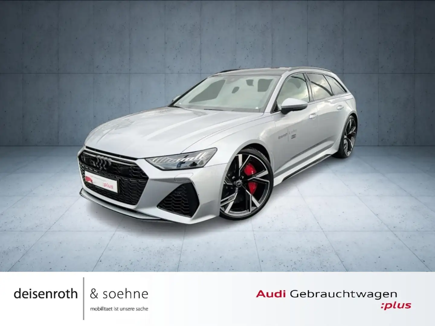 Audi RS6 StHz/Dyn+/B&Oadv/HuD/Laser/Pano/RS-Aga/Assist/PBox Silber - 1