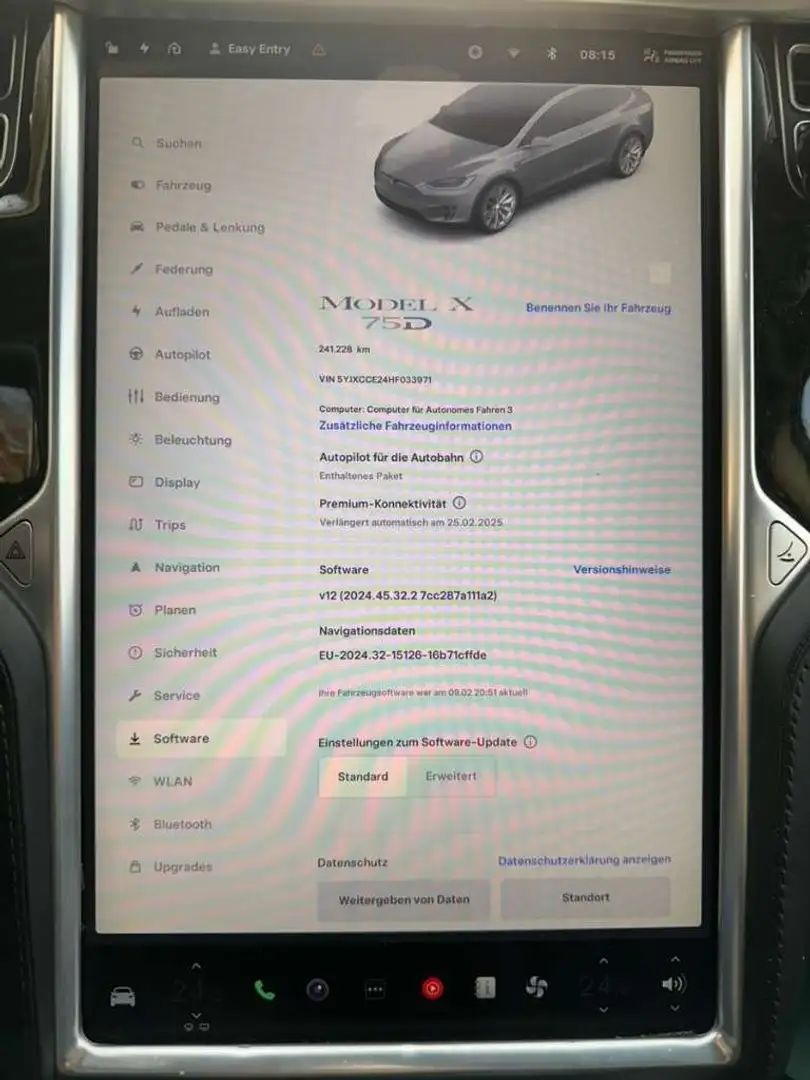 Tesla Model X Model X 75D 75kWh (mit Batterie) Silber - 2
