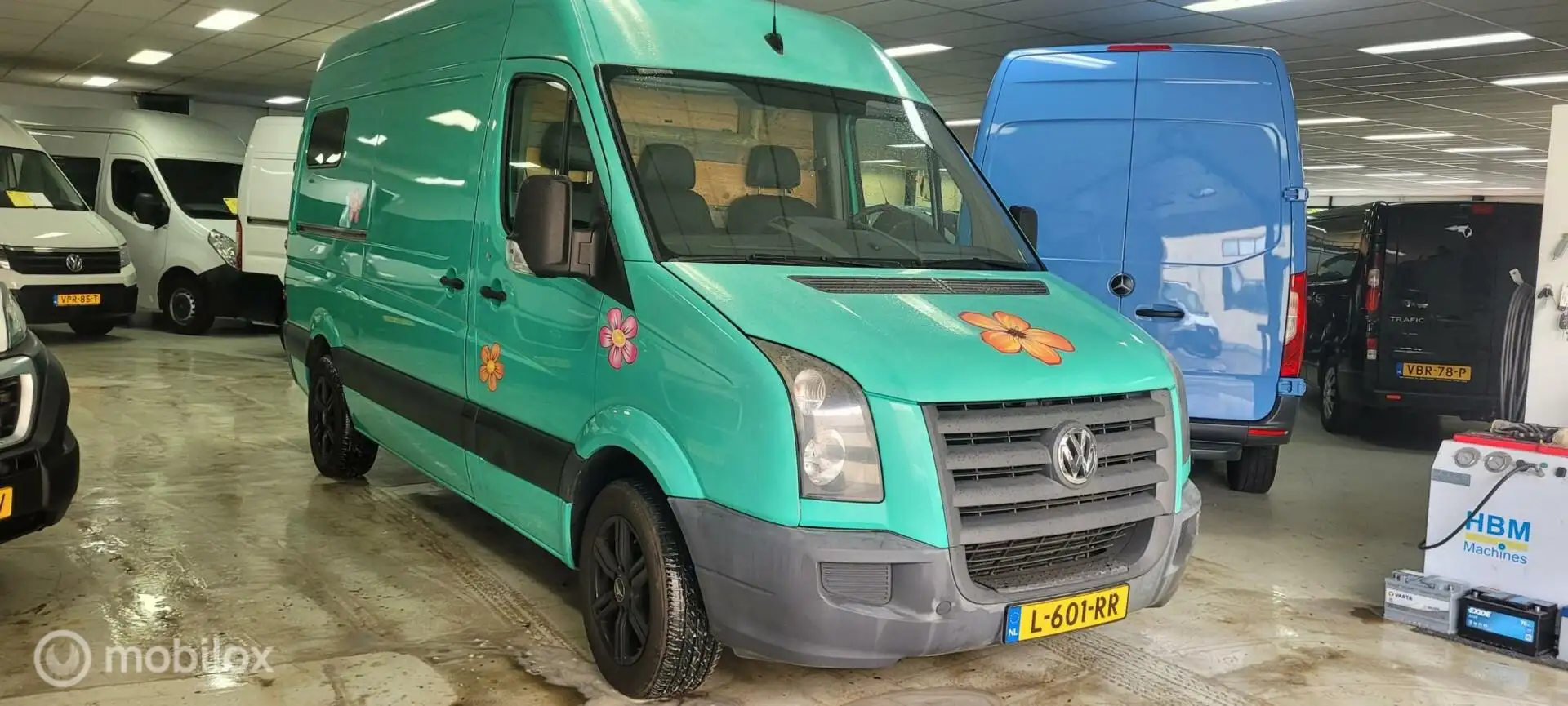 Volkswagen CRAFTER Flower power hippie van Vert - 2