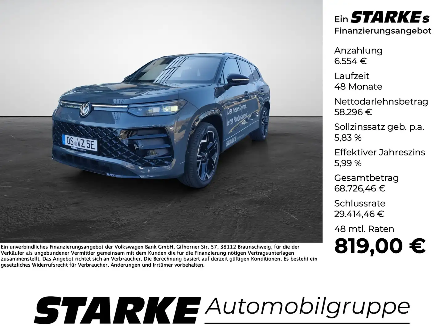 Volkswagen Tayron 1.5 TSI DSG eHybrid R-Line Grau - 1