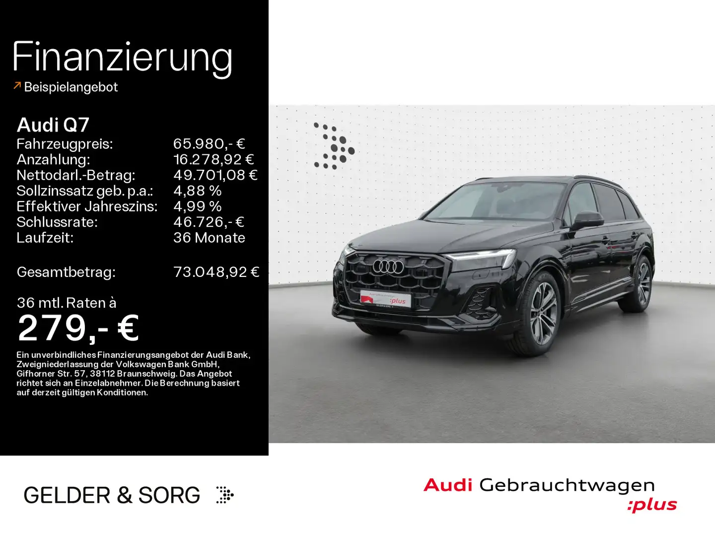 Audi Q7 45 TDI quattro S line 7Sitz*360°*HuD*Pano*Air Noir - 1