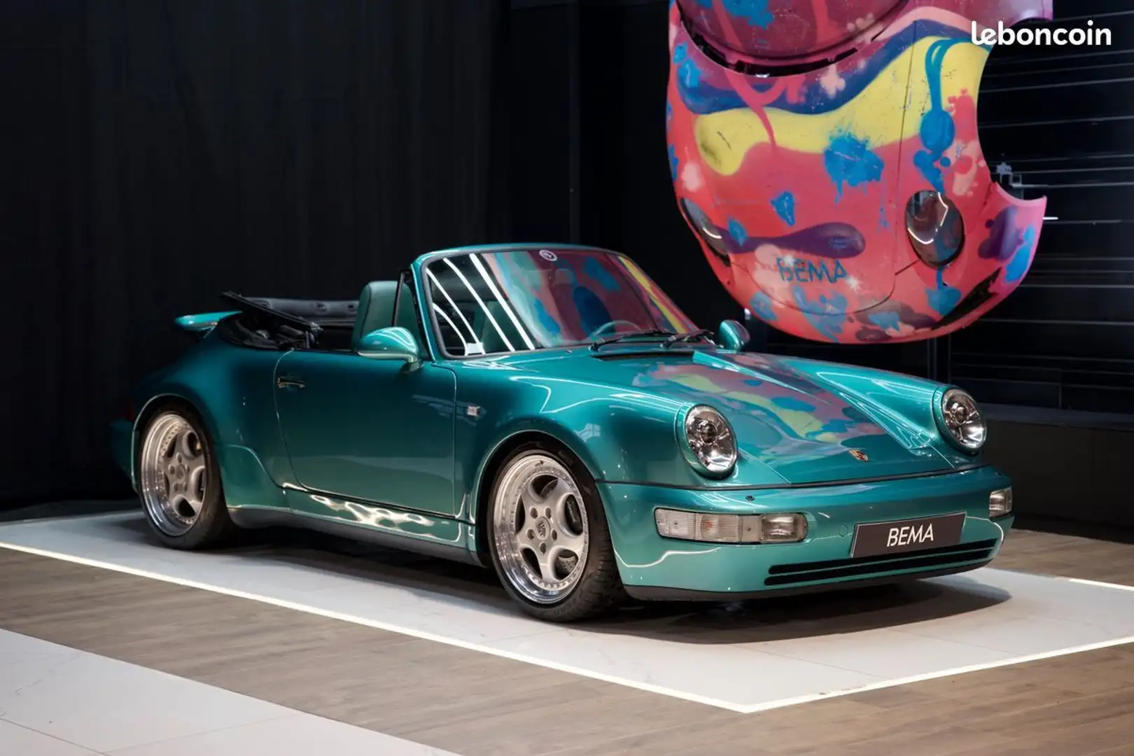 Porsche 964 964 Carrera 2 Cabriolet Turbo Look Usine (TLU) ou WTL | Matching Historique Complet À partir de 1376-mois Vert - 1