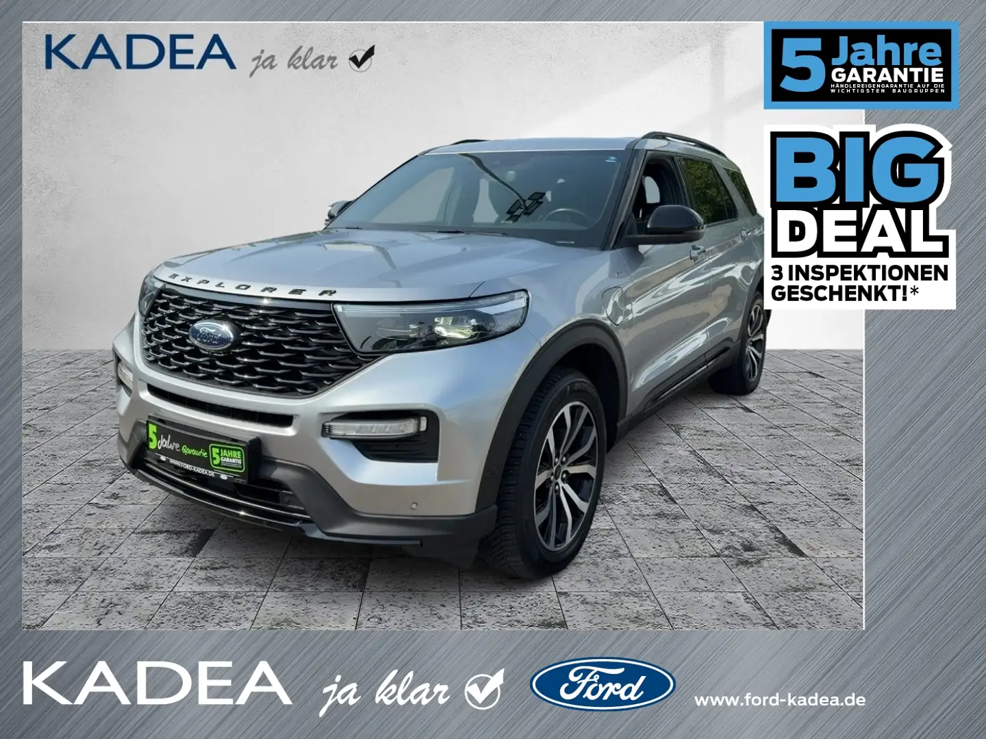 Ford Explorer 3.0 EcoBoost PHEV ST-Line +7-Sitze*PANO srebrna - 1