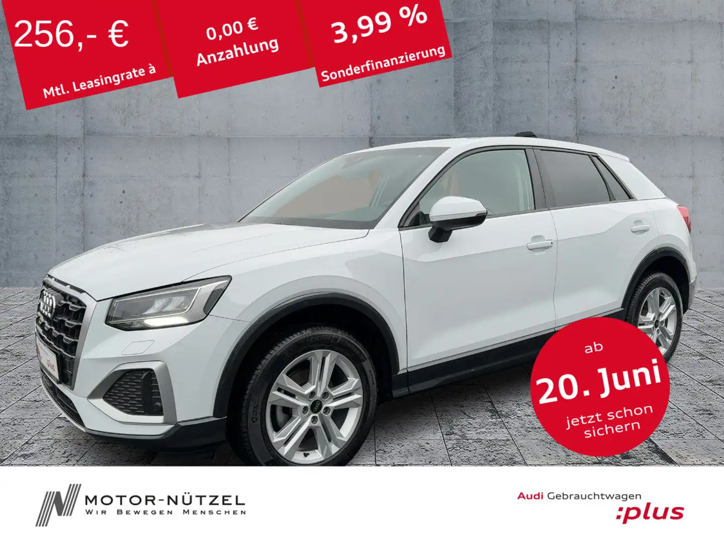 Audi Q2 30 TFSI ADVANCED LED+PDC+GRA+SHZ+AHK+LM Weiß - 1