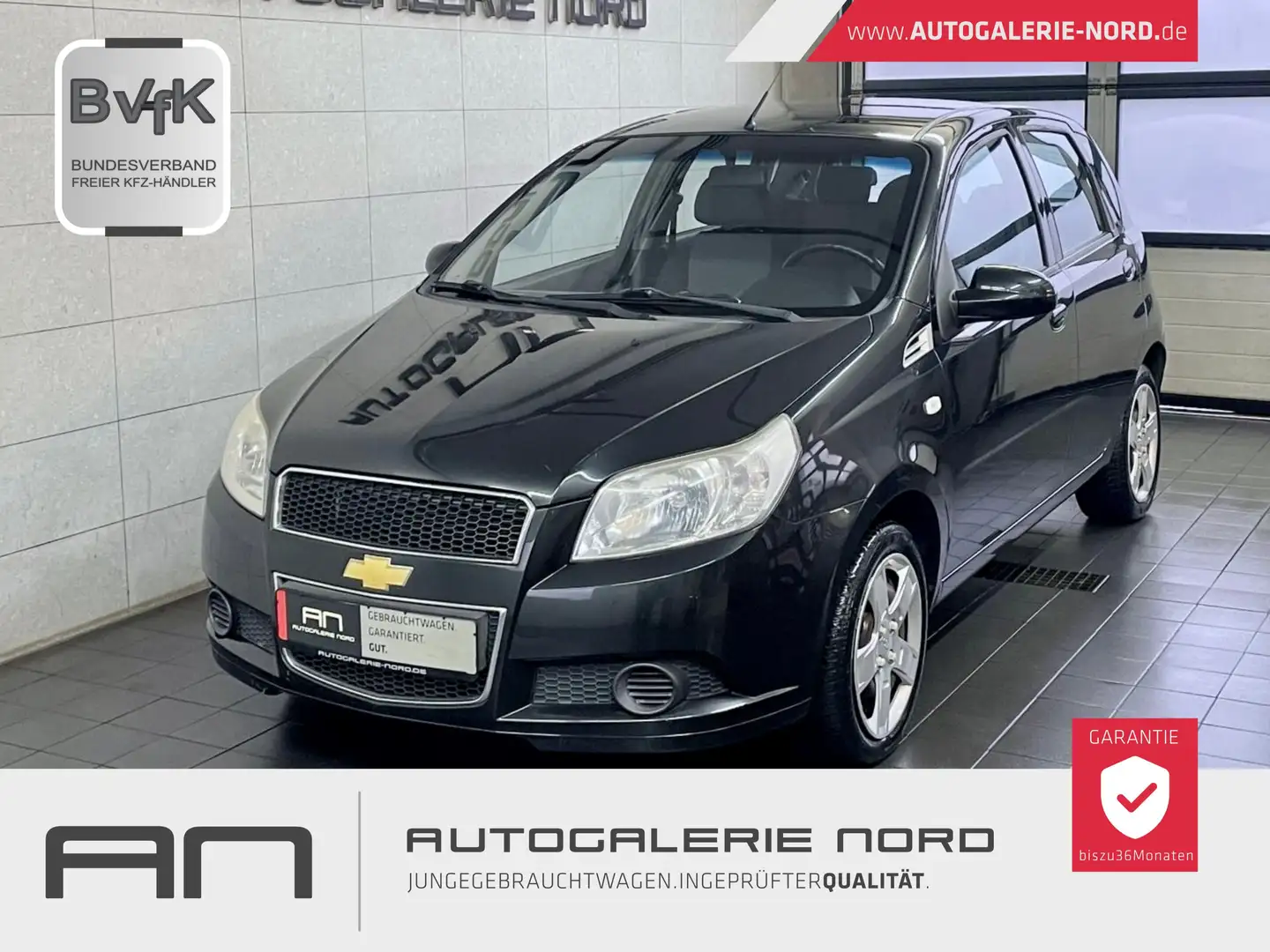 Chevrolet Aveo Schrägheck LS+ Klima+Servo+ZV Schwarz - 1