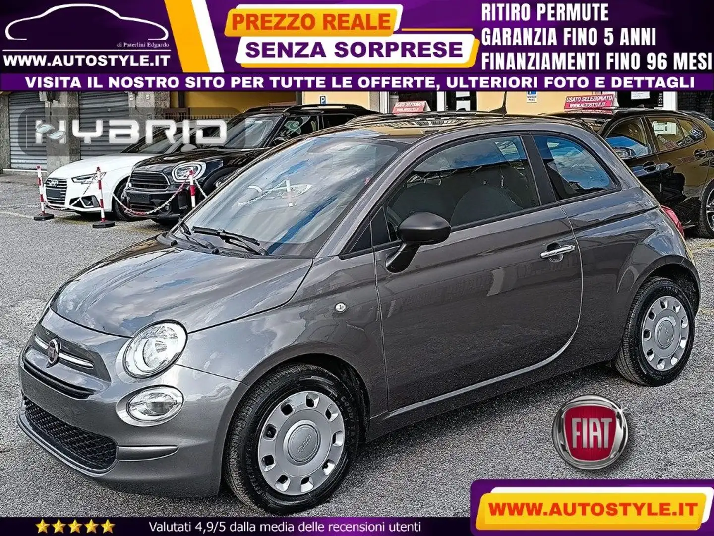 Fiat 500 1.0 HYBRID Cult 70Cv *NEOPATENTATI* Grigio - 1