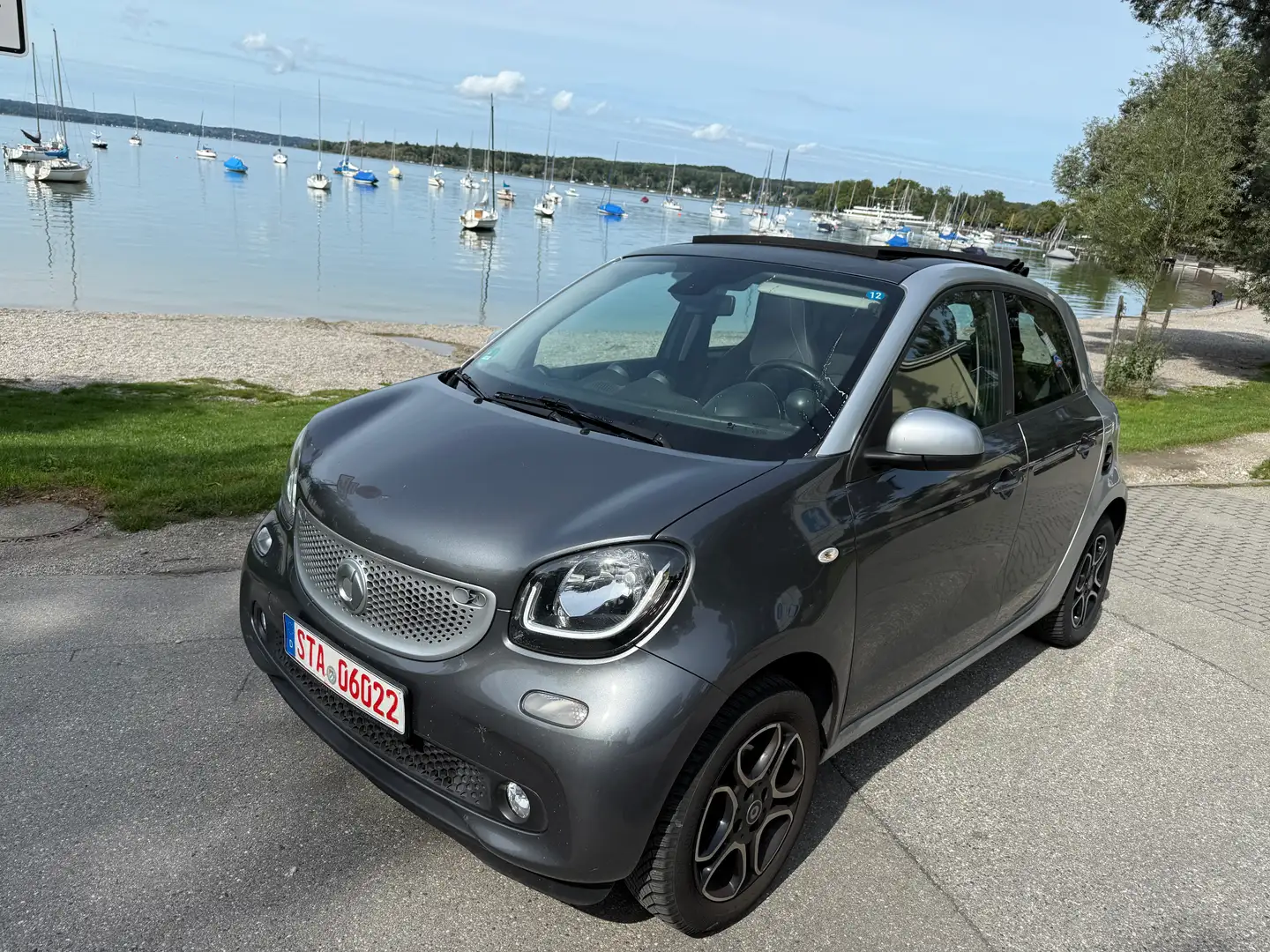 smart forFour smart forfour prime LEDER CABRIO TÜV NEU TOP Grau - 2