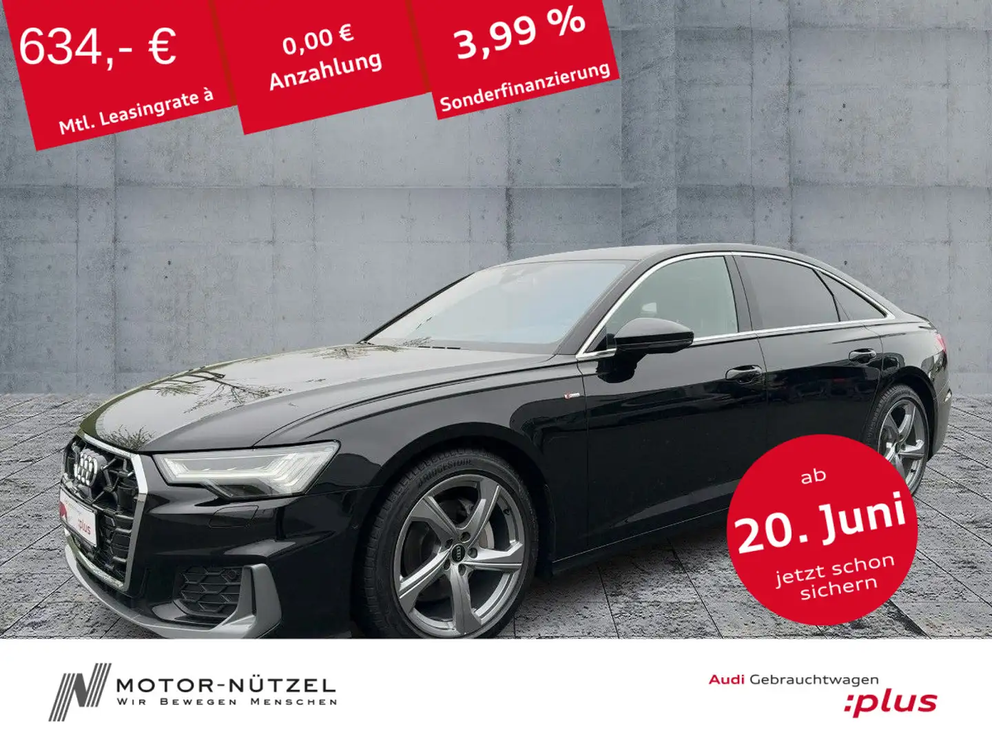 Audi A6 40 TDI QU S-LINE MATRIX+HuD+TV+360° Schwarz - 1