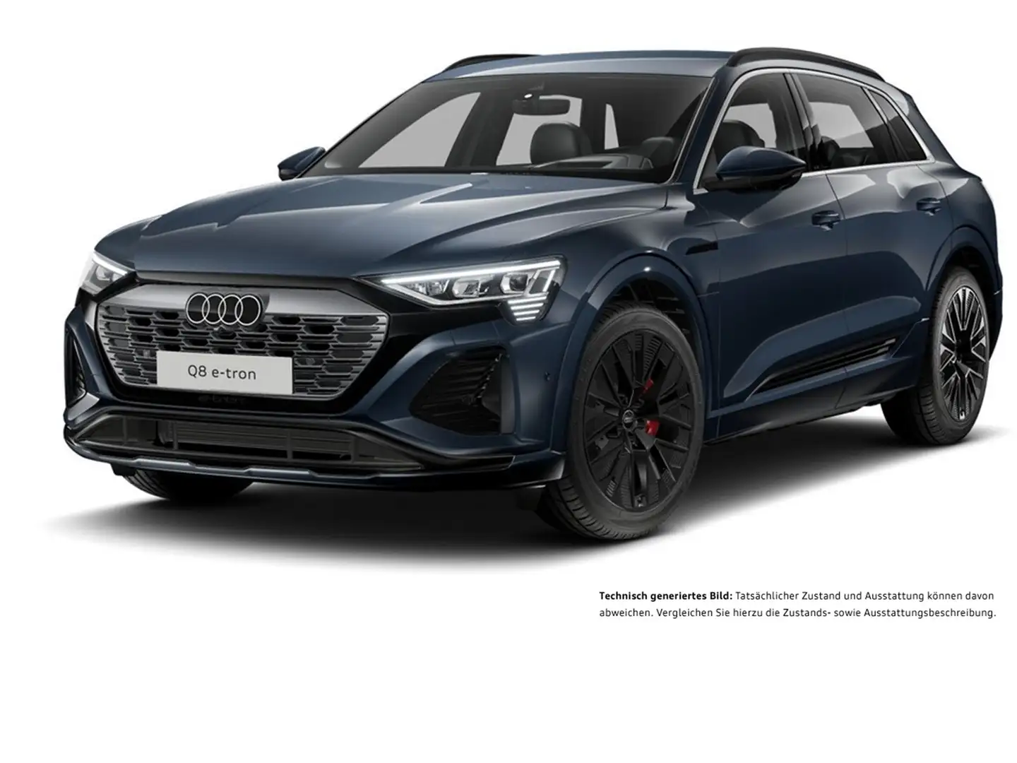 Audi Q8 e-tron 55 quattro S LINE 360°CAM ACC LM21 Mavi - 2