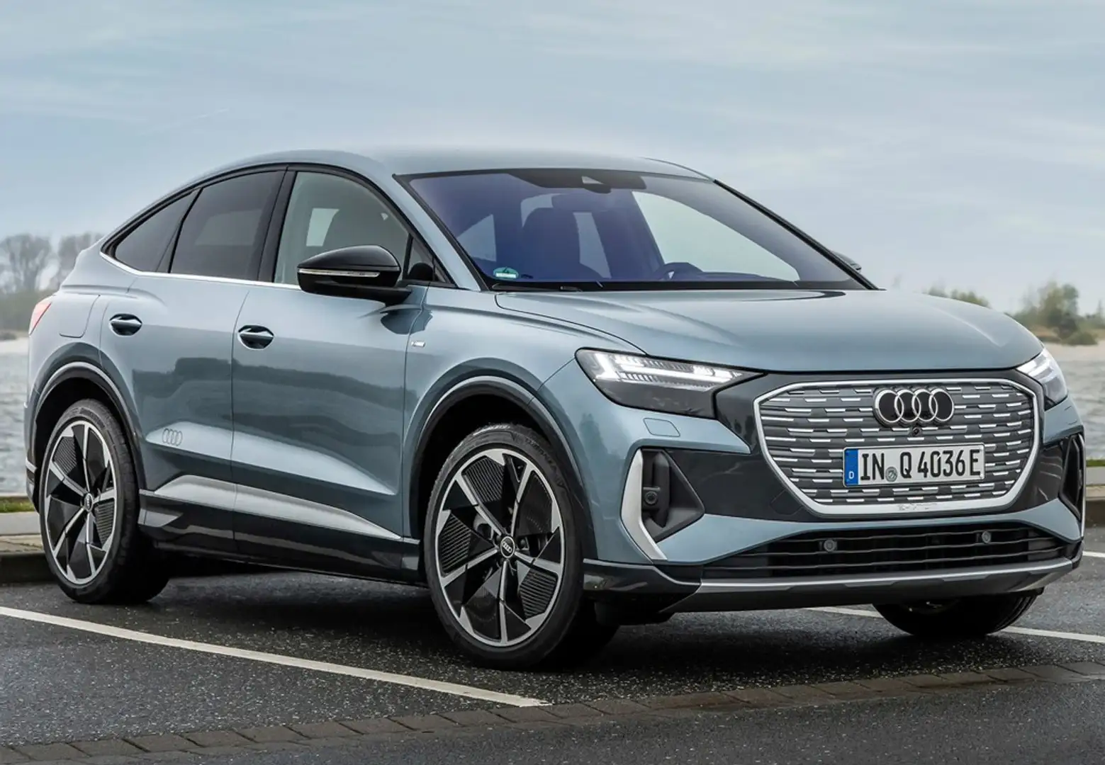 Audi Q4 e-tron Sportback 45 Black Line edition 210kW 82KWh Grau - 1