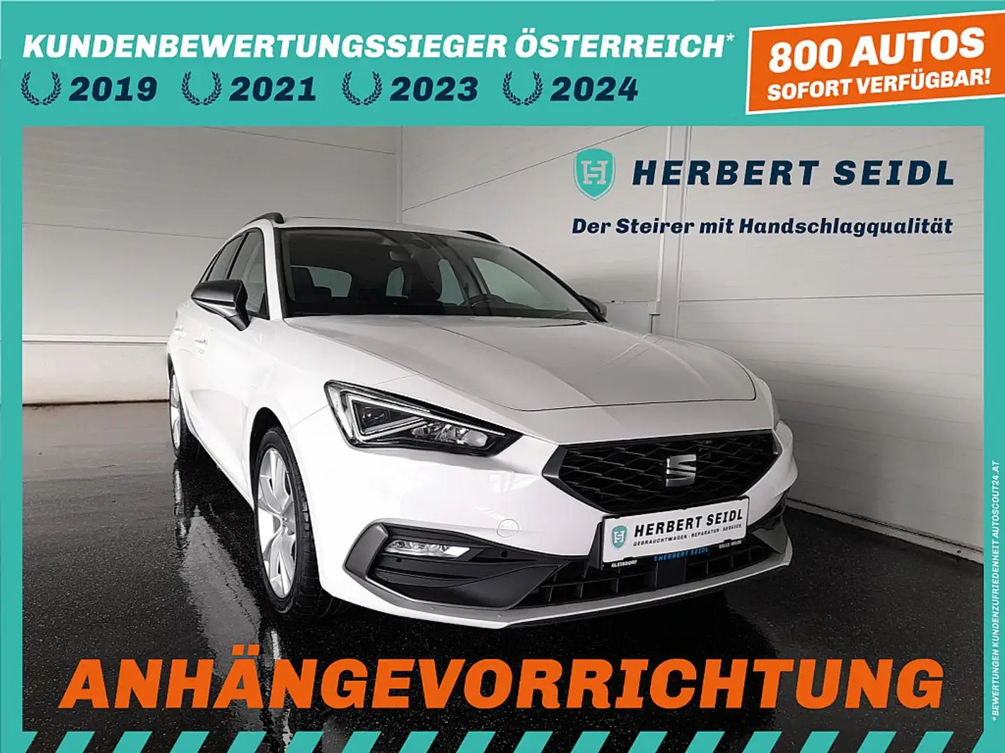 SEAT Leon ST FR-LINE 2,0 TDI DSG *DCC / SKY / VOLL-LED / ... Weiß - 1