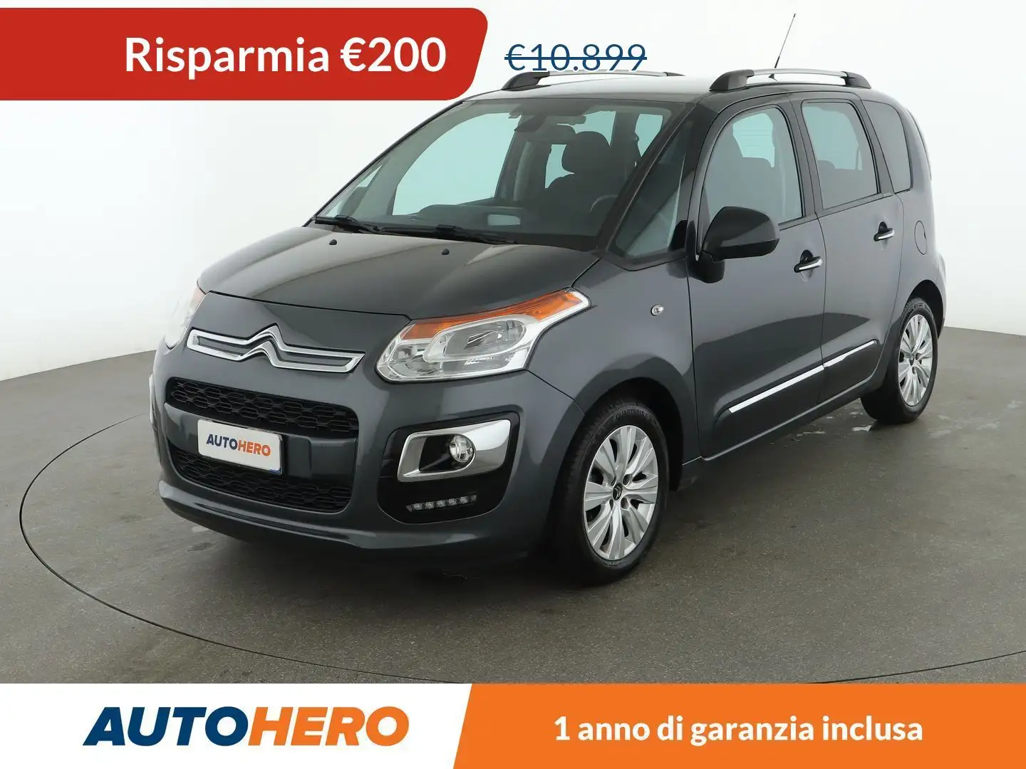 Citroen C3 Picasso 1.6 Blue-HDi Exclusive 100 CV Grigio - 1