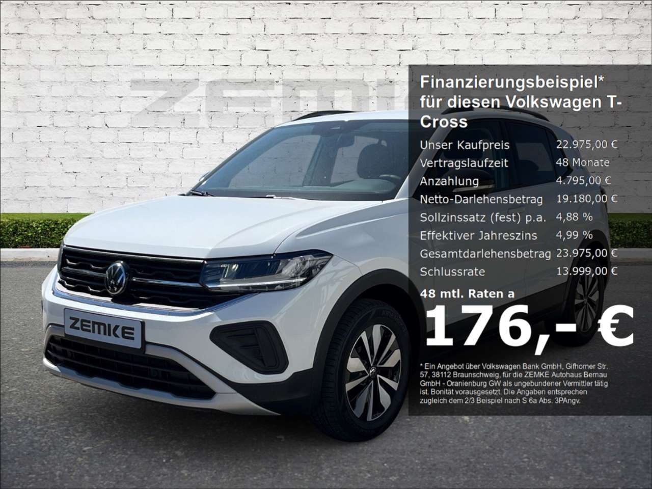 Volkswagen T-Cross — Volkswagen T-Cross 1.0 TSI DSG GOAL 3,99% AHK-abnehmbar Navi Digitale