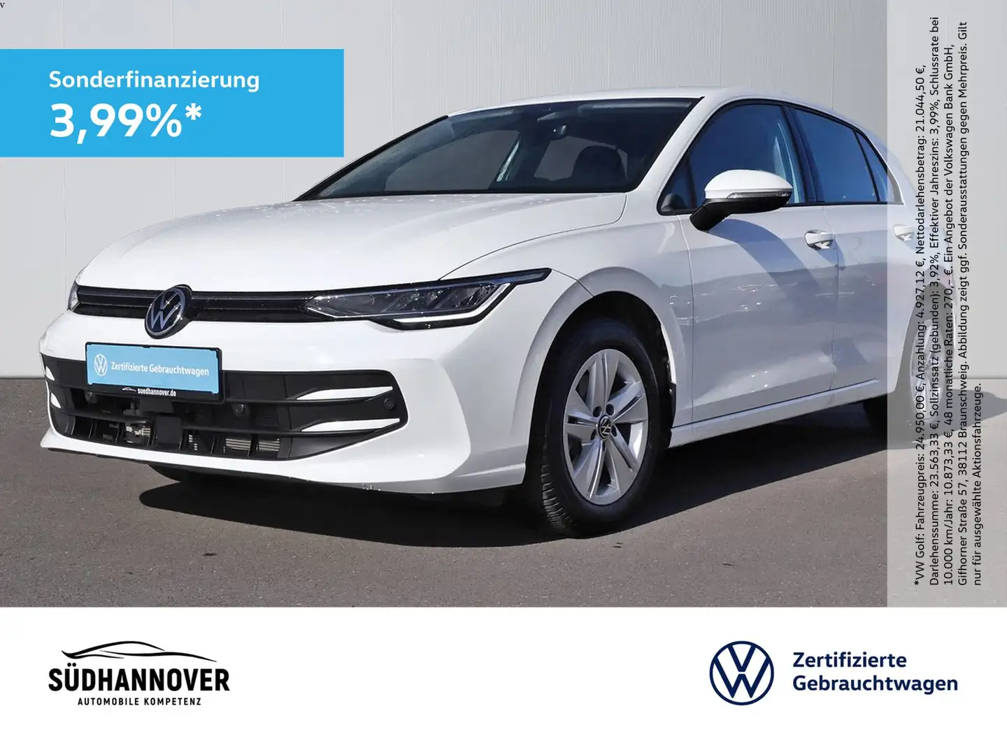 Volkswagen Golf VIII Life 1.5 TSI NAVI+LED+SHZ+PDC+GRA Weiß - 1