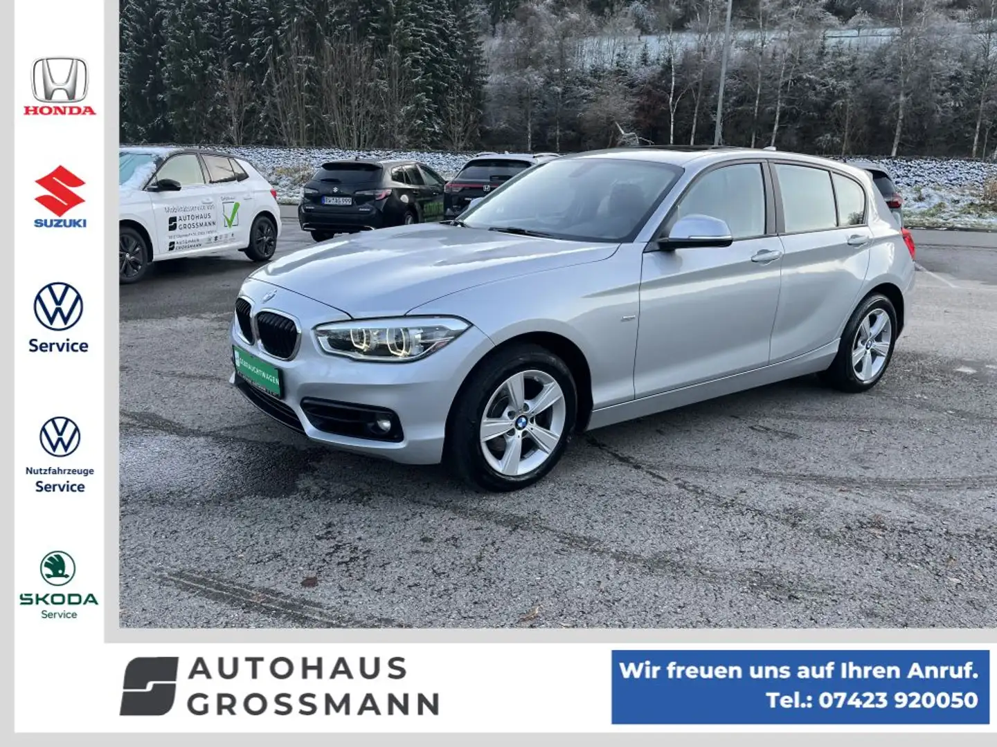 BMW 120 120d xDrive Aut. Sport Line Silber - 1