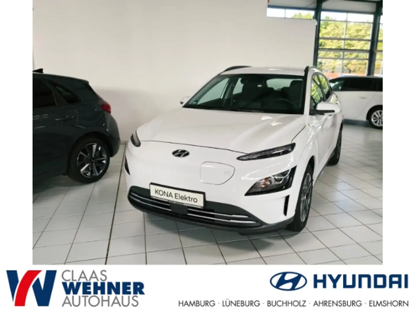 Hyundai KONA MY23 (100kW) SELECT-Paket, Effizienzpaket Weiß - 1