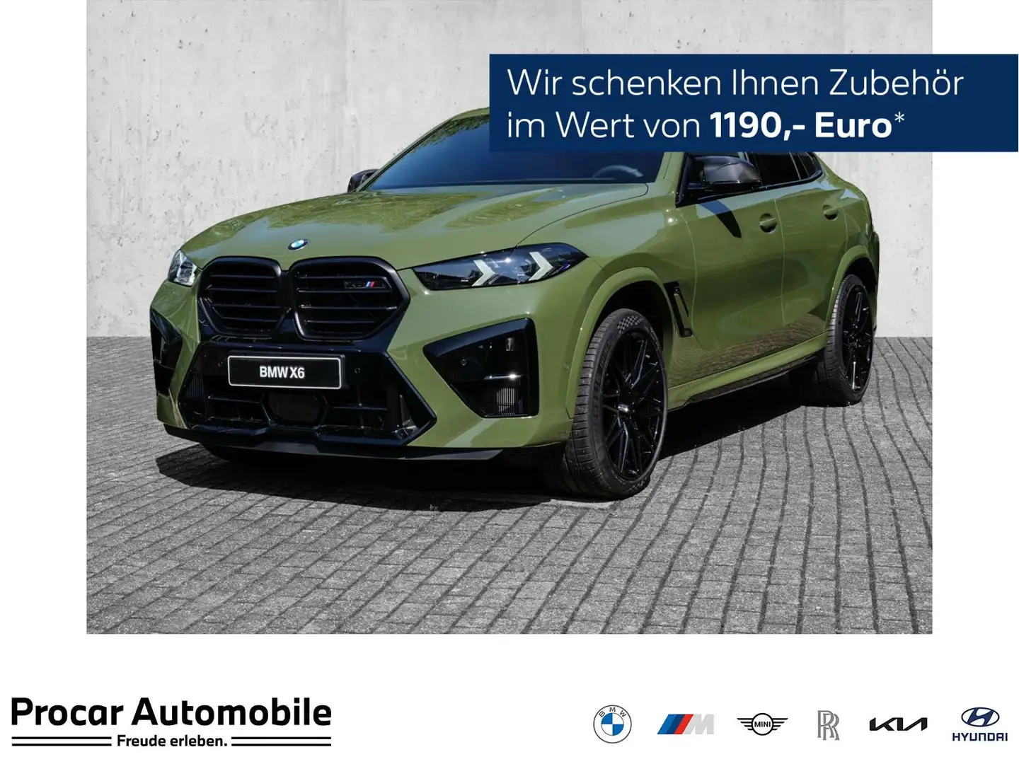 BMW X6 M Competition + PanoSkyLou. + Carbon + MDriv.Pack. + Zöld - 1