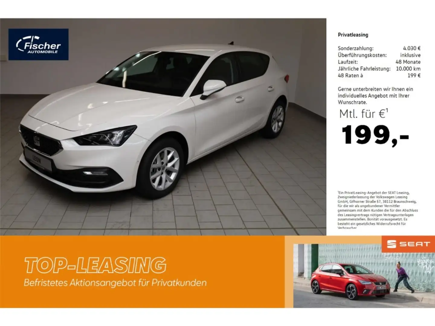 SEAT Leon 1.5 eTSI Road Edition Blanc - 1
