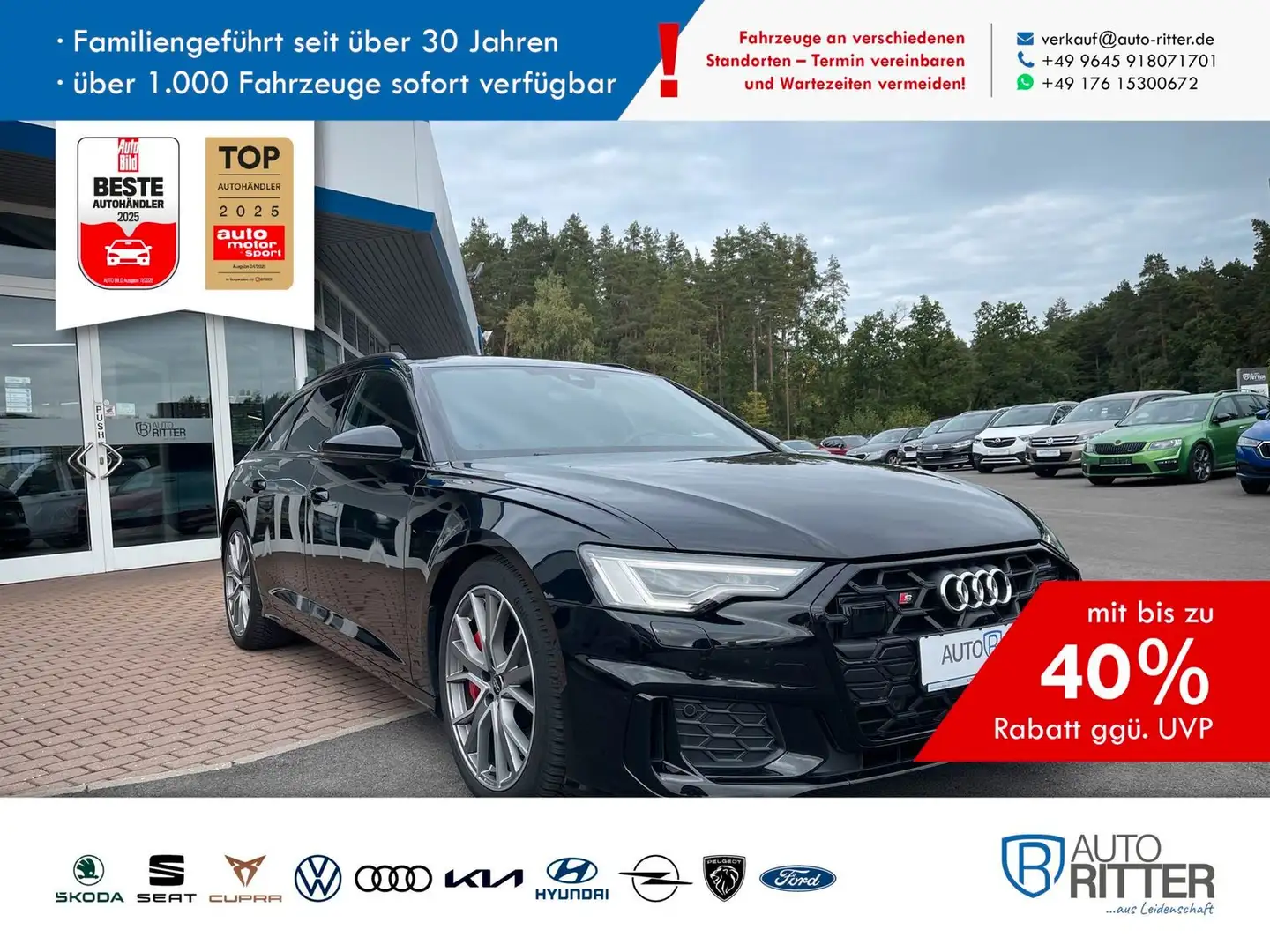 Audi S6 Avant ACC+B&O+Head-up+AHK+Matrix+Allradlen... Schwarz - 1
