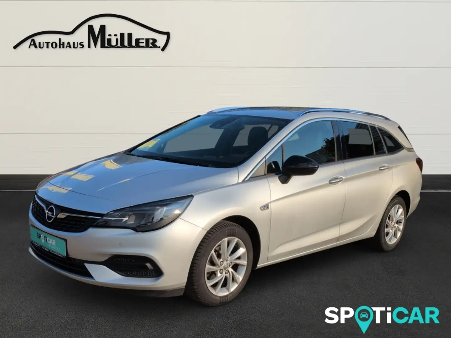 Opel Astra K SpTo Elegance 1.2 Turbo AHK SHZ Navi LED Apple C Argent - 1