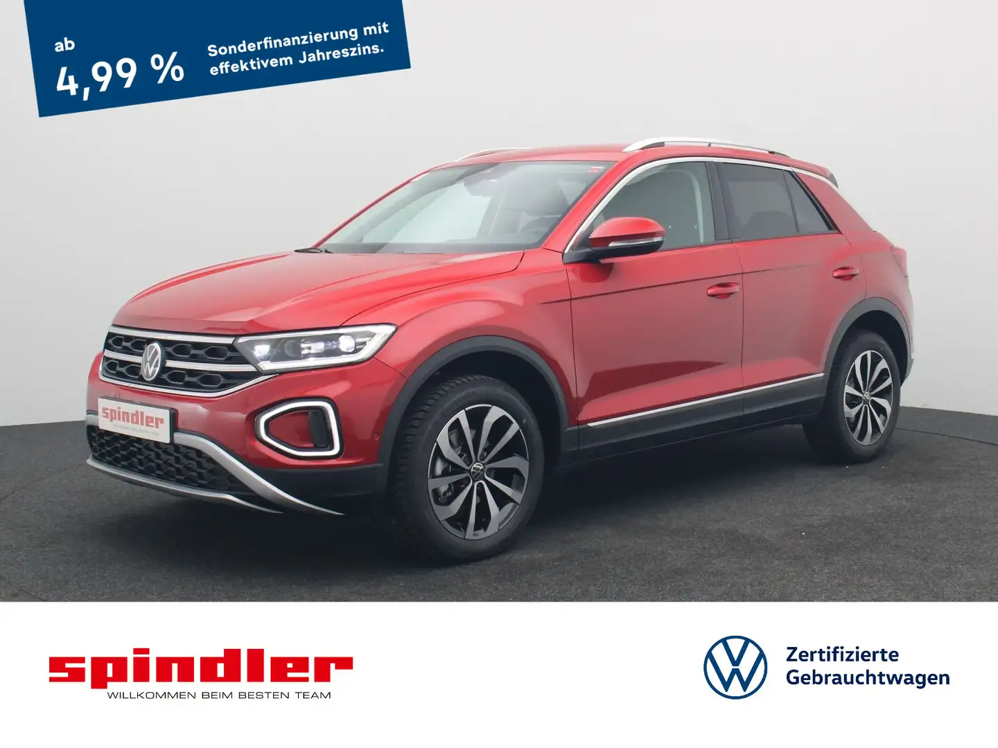 Volkswagen T-Roc Style 1.5 TSI DSG/LED, ACC, AHK, RFK, Navi Rot - 1
