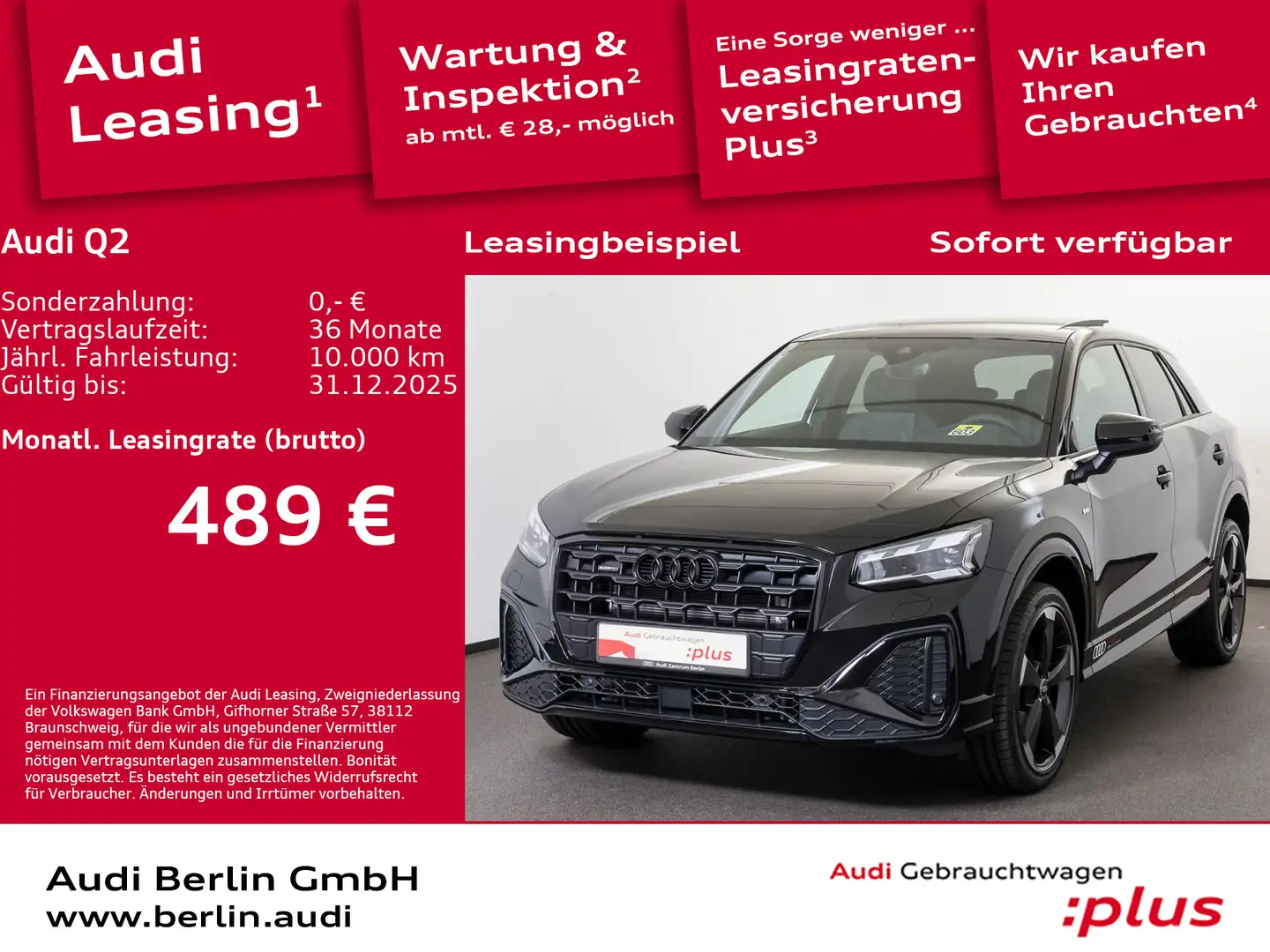 Audi Q2 S line 35 TDI quattro S tronic Zwart - 1