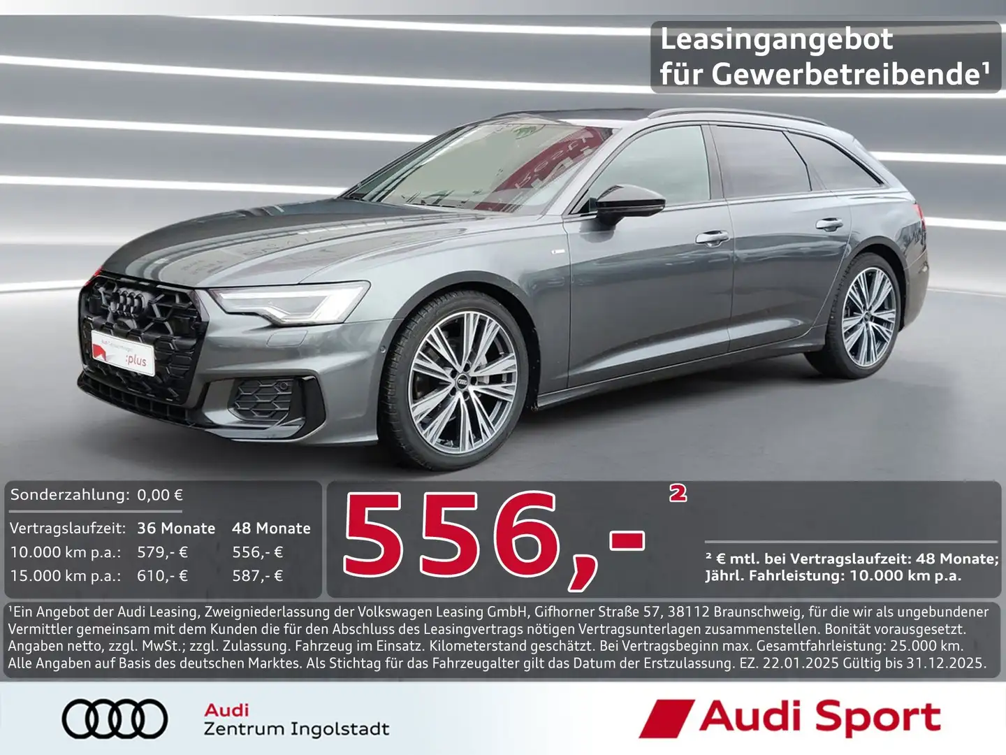Audi A6 Avant 40 TDI qu 2x S line MATRIX AHK B&O 20" Grau - 1