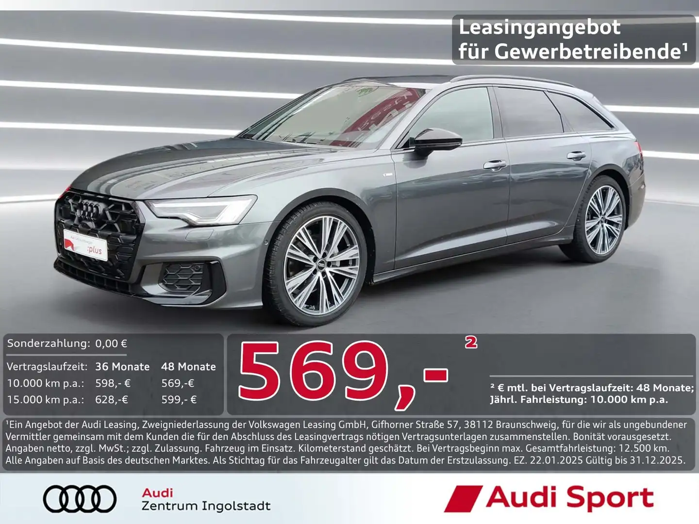 Audi A6 Avant 40 TDI qu 2x S line MATRIX AHK B&O 20" Grau - 1