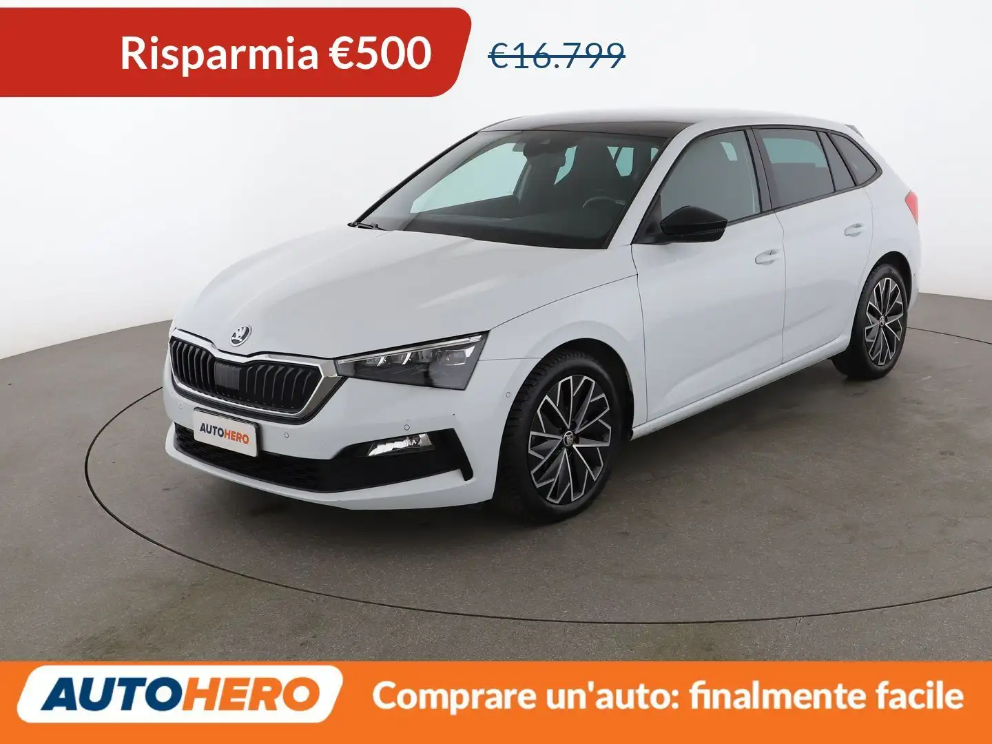Skoda Scala 1.5 TSI ACT Sport DSG Blanc - 1