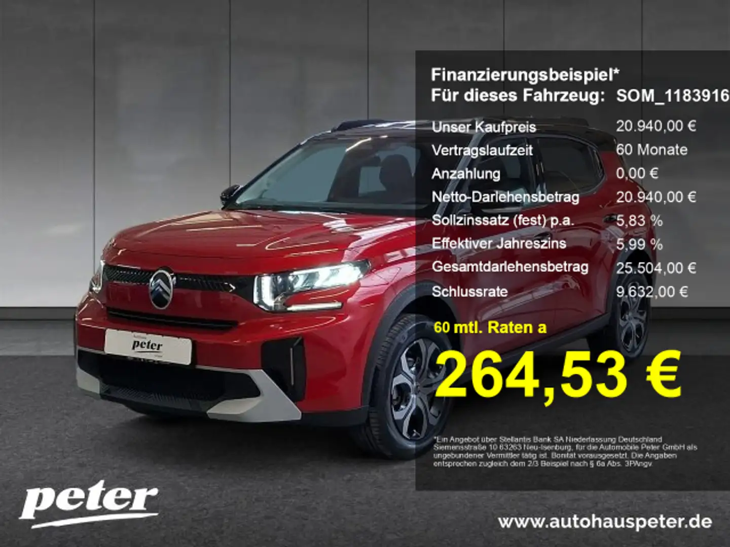 Citroen C3 Aircross C3 Aircross PLUS 100 +HUD+Kamera+LED+Mirror-Scr+ Rouge - 1